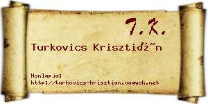 Turkovics Krisztián névjegykártya
