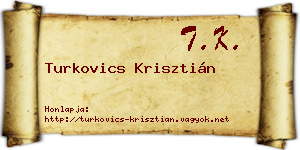 Turkovics Krisztián névjegykártya