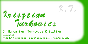 krisztian turkovics business card